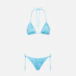 Damen-Triangel-Bikini mit Paisley-Print