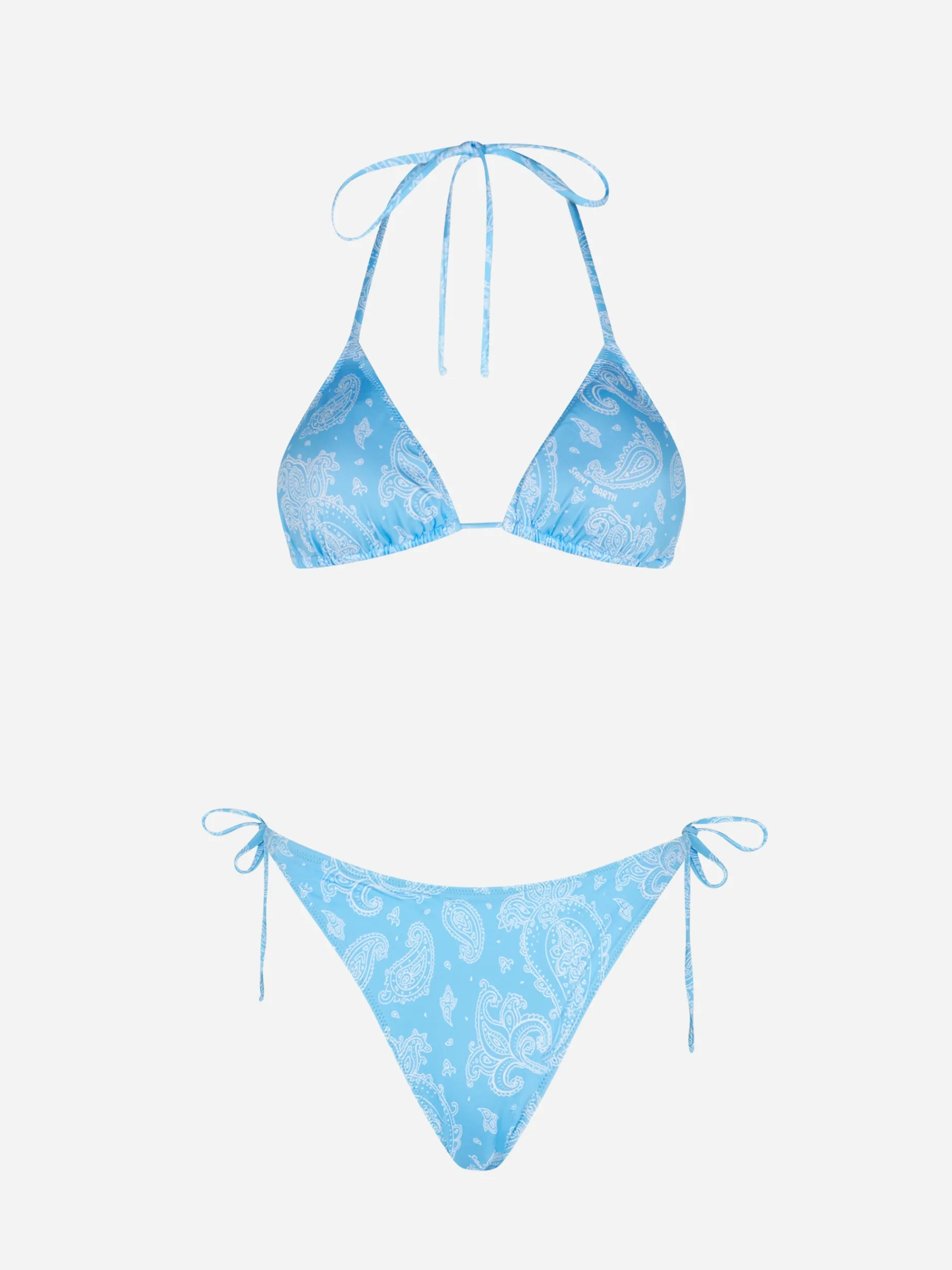 Damen-Triangel-Bikini mit Paisley-Print