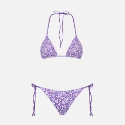 Damen-Triangel-Bikini mit Paisley-Print