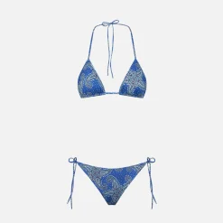 Damen-Triangel-Bikini mit Paisley-Print