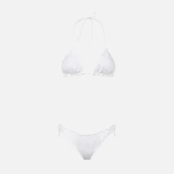 Damen-Triangel-Bikini mit Sangallo-Stickerei