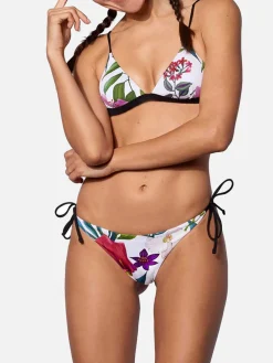 Damen-Triangel-Bikini mit tropischem Blumenprint