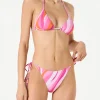Damen-Triangel-Bikini mit Wellenmuster und Anhängern