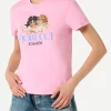 Damen-T-Shirt aus Baumwolle mit Fiorucci-Print | FIORUCCI-SONDERAUSGABE