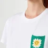 Damen-T-Shirt aus Baumwolle mit Tasche