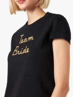 Damen-T-Shirt aus Baumwolle mit Stickerei