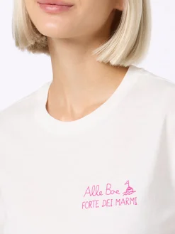 Damen-T-Shirt Emilie aus Baumwolljersey mit Rundhalsausschnitt und Amo Forte-Aufdruck | ALLE BOE SPECIAL EDITION