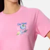Damen-T-Shirt Emilie aus Baumwolljersey mit Rundhalsausschnitt und Gin Tonic-Stickerei