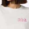 Damen-T-Shirt Emilie aus Baumwolljersey mit Rundhalsausschnitt und Baciami alle Boe-Aufdruck | ALLE BOE SPECIAL EDITION