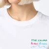 Damen-T-Shirt Emilie aus Baumwolljersey mit Rundhalsausschnitt und Stai-Calma-Stickerei