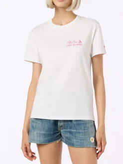 Damen-T-Shirt Emilie aus Baumwolljersey mit Rundhalsausschnitt und Amo Forte-Aufdruck | ALLE BOE SPECIAL EDITION