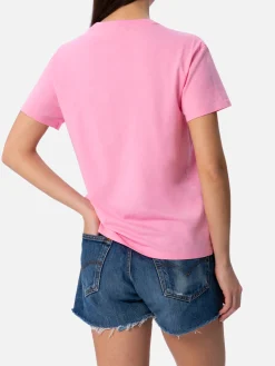 Damen-T-Shirt Emilie aus Baumwolljersey mit Rundhalsausschnitt und Gin Tonic-Stickerei