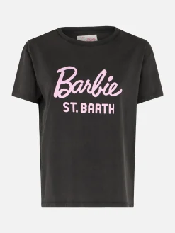 Damen-T-Shirt Emilie aus Baumwolljersey mit Rundhalsausschnitt und Barbie St. Barth-Aufdruck | BARBIE SPECIAL EDITION