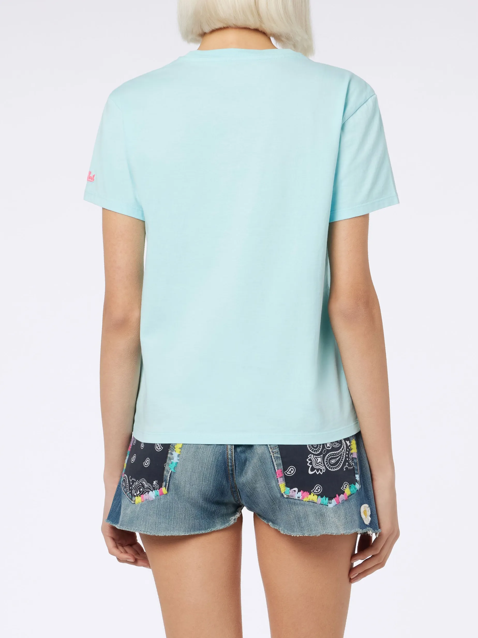 Damen-T-Shirt Emilie aus Baumwolljersey mit Rundhalsausschnitt und Spesso ho Sempre Ragione-Stickerei | INSULTI LUMINOSI SONDEREDITION
