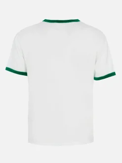 Damen-T-Shirt Emilie aus Baumwolljersey mit Rundhalsausschnitt und Frottee-Details