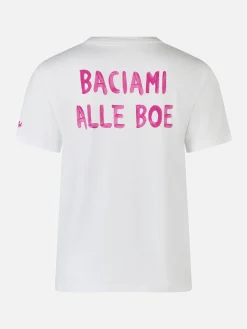 Damen-T-Shirt Emilie aus Baumwolljersey mit Rundhalsausschnitt und Baciami alle Boe-Aufdruck | ALLE BOE SPECIAL EDITION