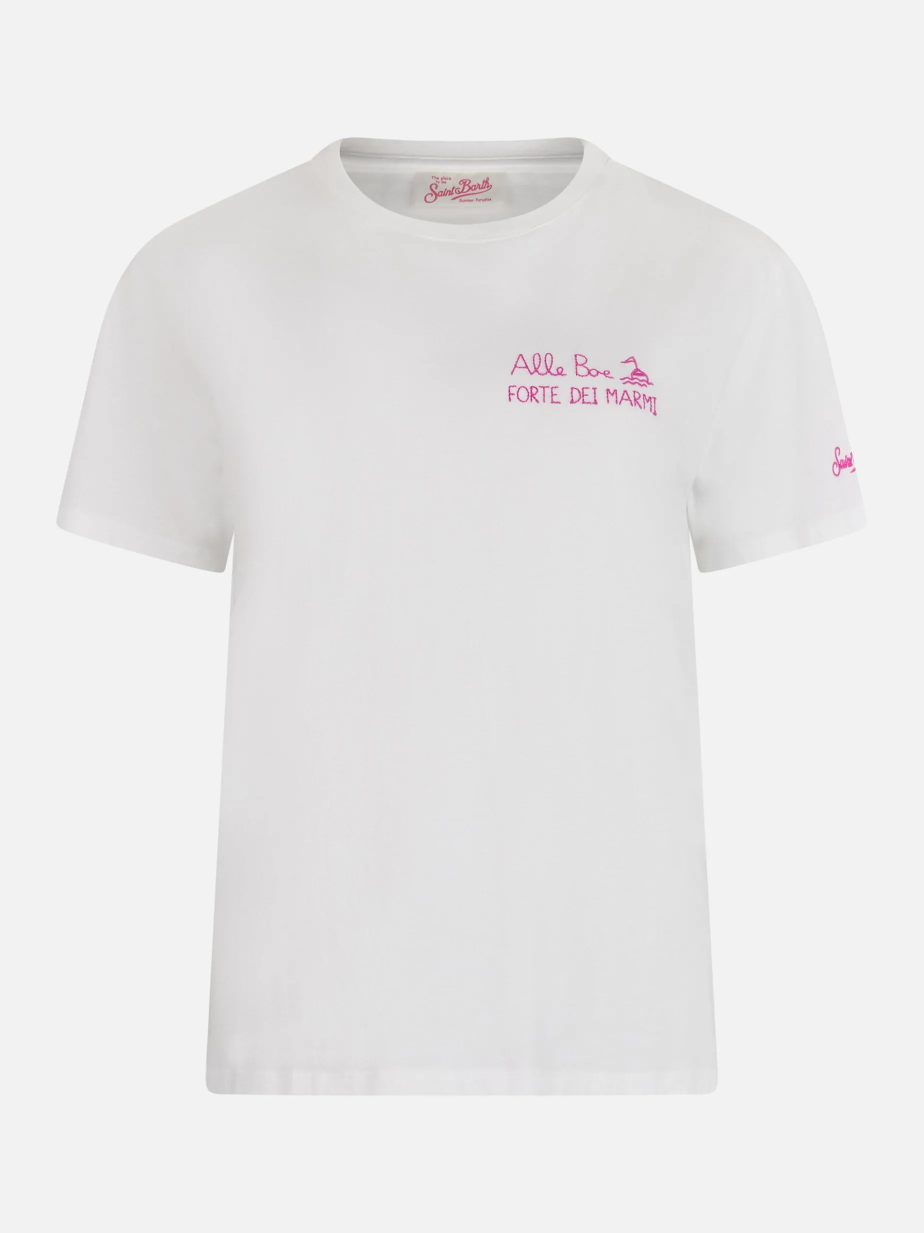 Damen-T-Shirt Emilie aus Baumwolljersey mit Rundhalsausschnitt und Amo Forte-Aufdruck | ALLE BOE SPECIAL EDITION
