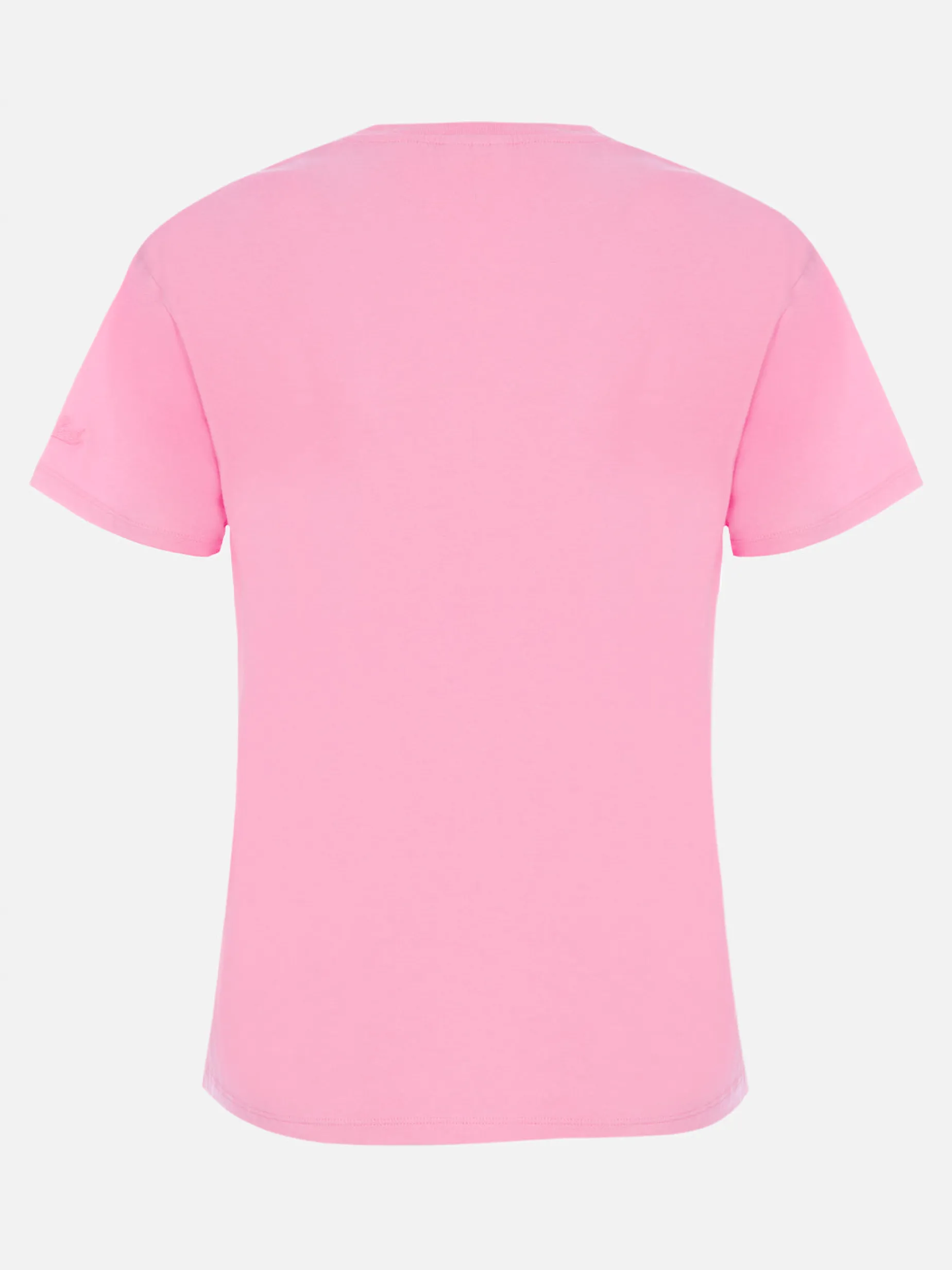 Damen-T-Shirt Emilie aus Baumwolljersey mit Rundhalsausschnitt und Barbie St. Barth-Aufdruck | BARBIE SPECIAL EDITION