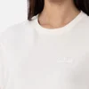 Damen-T-Shirt Emilie aus cremeweißem Baumwolljersey mit Rundhalsausschnitt
