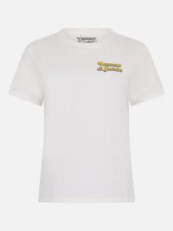Damen-T-Shirt Emilie aus schwerer Baumwolle mit Vacanze di Natale-Aufdruck | VACANZE DI NATALE SONDERAUSGABE