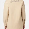 Damen-Wolljacke mit Saint-Barth-Strass-Print