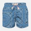 Denim-Badeshorts für Jungen mit Bandana-Print