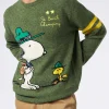 Donegal-Pullover für Herren mit Rundhalsausschnitt und Snoopy-Jacquard-Print | SNOOPY – ©PEANUTS SONDERAUSGABE