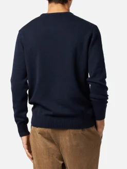 Donegal-Pullover für Herren mit Rundhalsausschnitt und Jacquard-Print mit englischem Zeiger