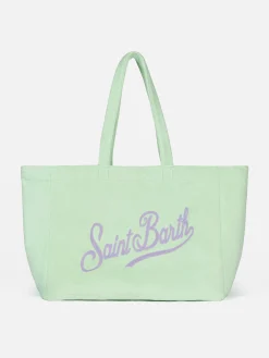 Doppelte Strandtasche aus Frottee und Baumwolle