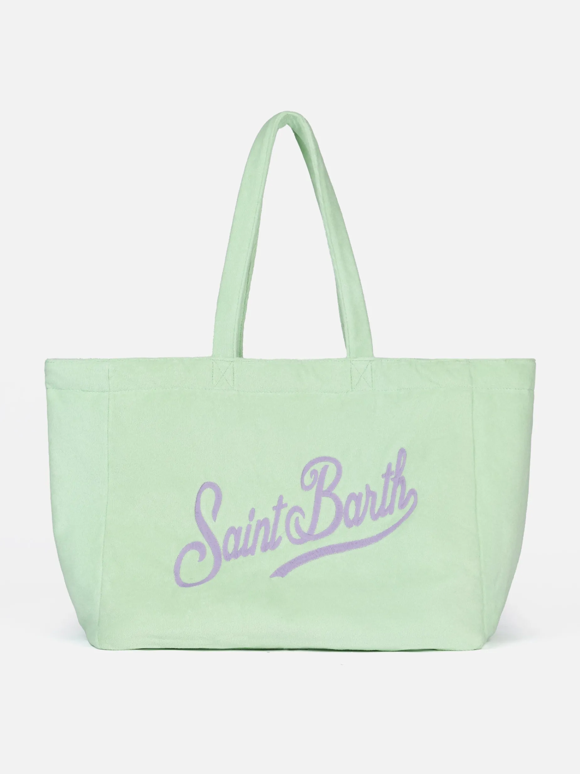 Doppelte Strandtasche aus Frottee und Baumwolle
