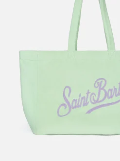 Doppelte Strandtasche aus Frottee und Baumwolle