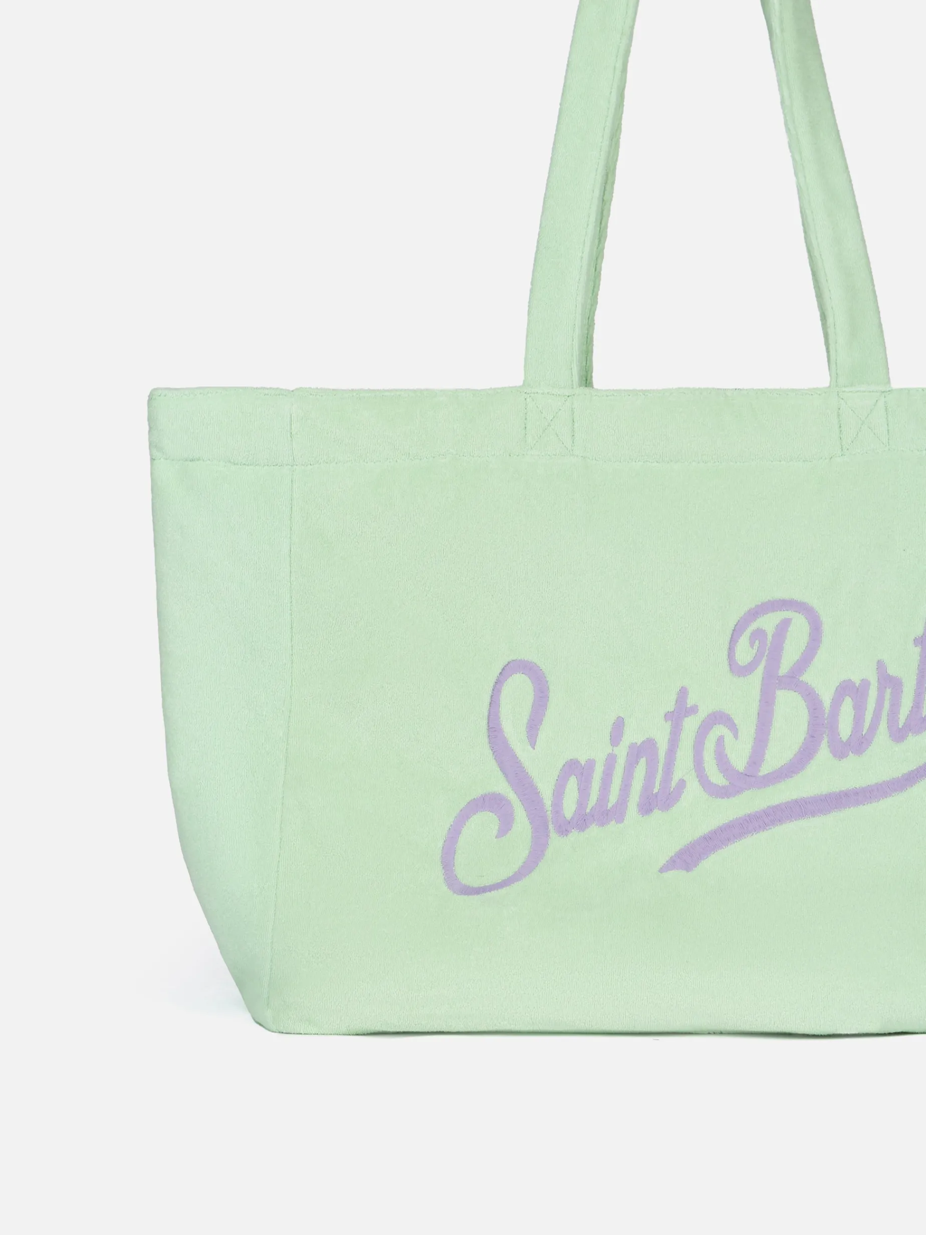 Doppelte Strandtasche aus Frottee und Baumwolle