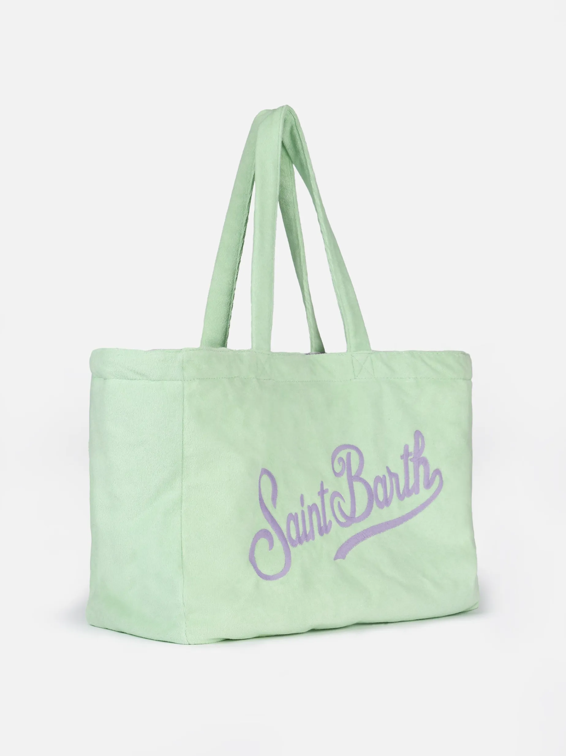 Doppelte Strandtasche aus Frottee und Baumwolle