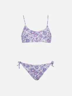 Doubleface-Bralette-Bikini Jaiden für Mädchen mit Betsy-Print | HERGESTELLT AUS LIBERTY-STOFF