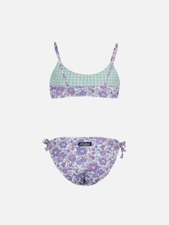Doubleface-Bralette-Bikini Jaiden für Mädchen mit Betsy-Print | HERGESTELLT AUS LIBERTY-STOFF