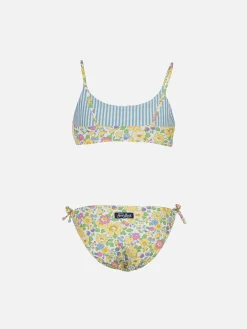 Doubleface-Bralette-Bikini Jaiden für Mädchen mit Betsy-Print | HERGESTELLT AUS LIBERTY-STOFF