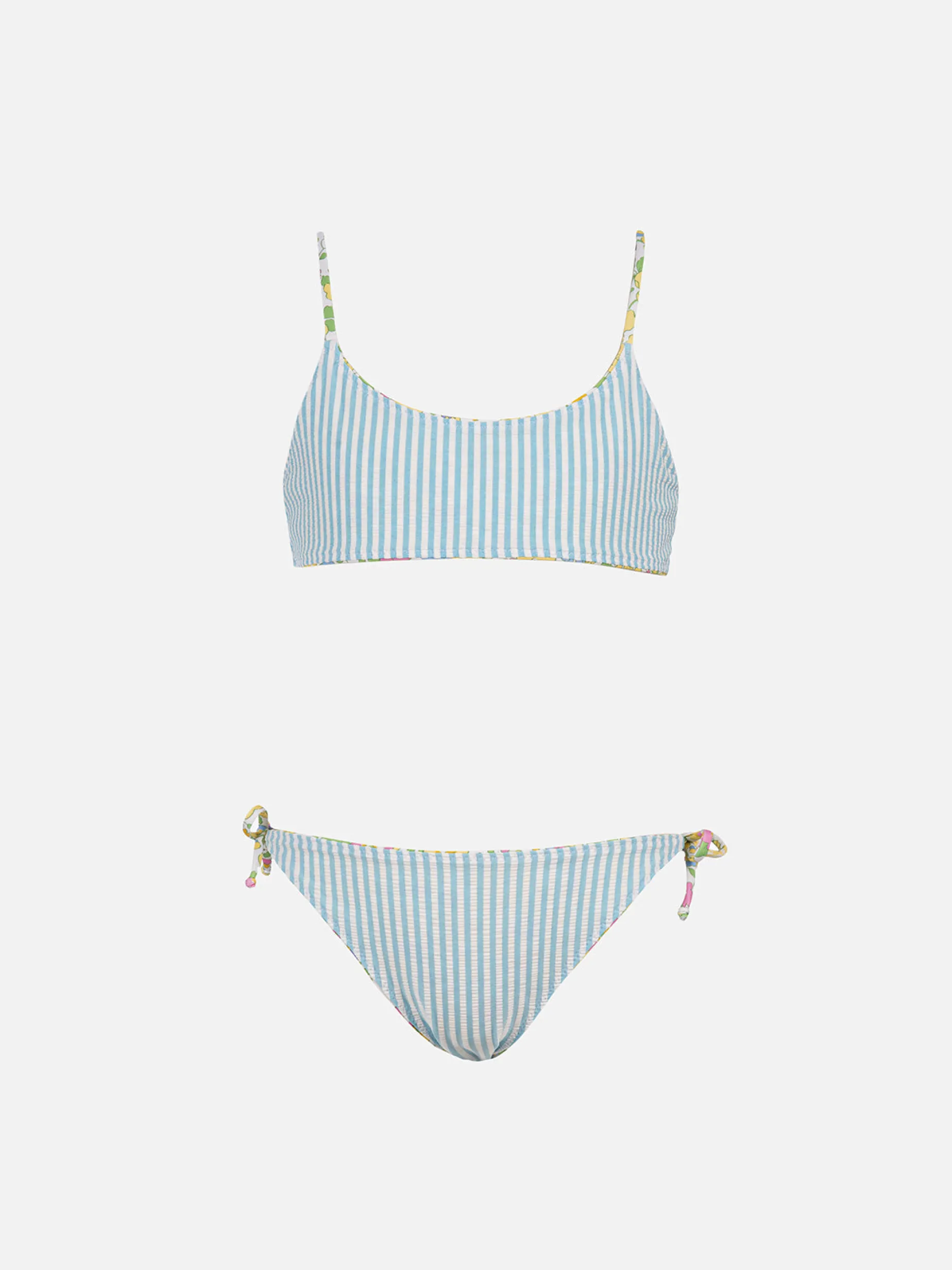 Doubleface-Bralette-Bikini Jaiden für Mädchen mit Betsy-Print | HERGESTELLT AUS LIBERTY-STOFF