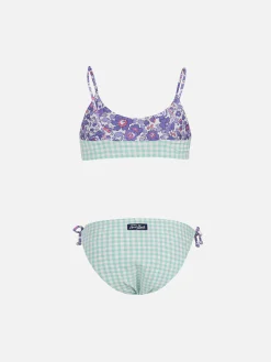 Doubleface-Bralette-Bikini Jaiden für Mädchen mit Betsy-Print | HERGESTELLT AUS LIBERTY-STOFF