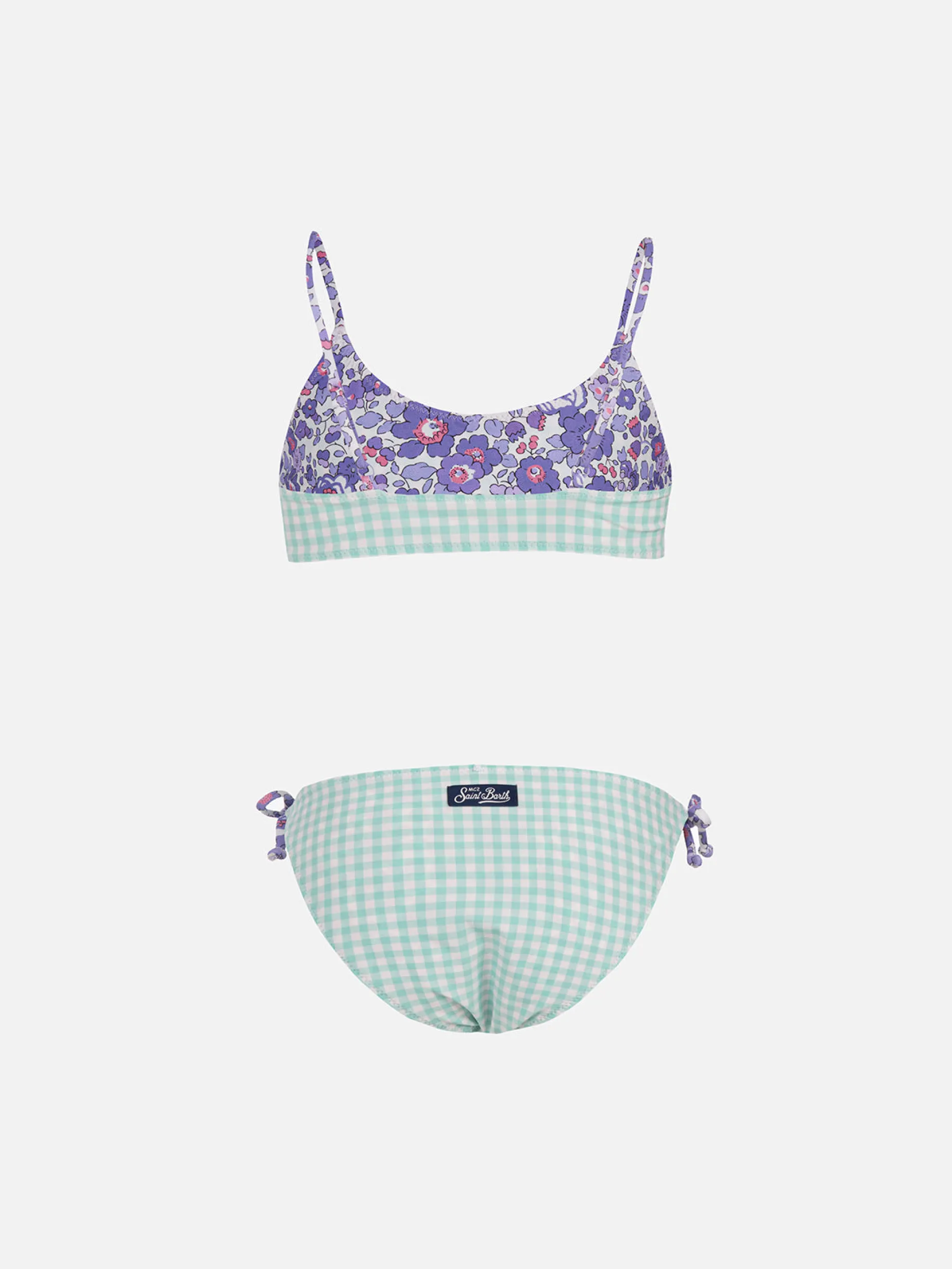 Doubleface-Bralette-Bikini Jaiden für Mädchen mit Betsy-Print | HERGESTELLT AUS LIBERTY-STOFF
