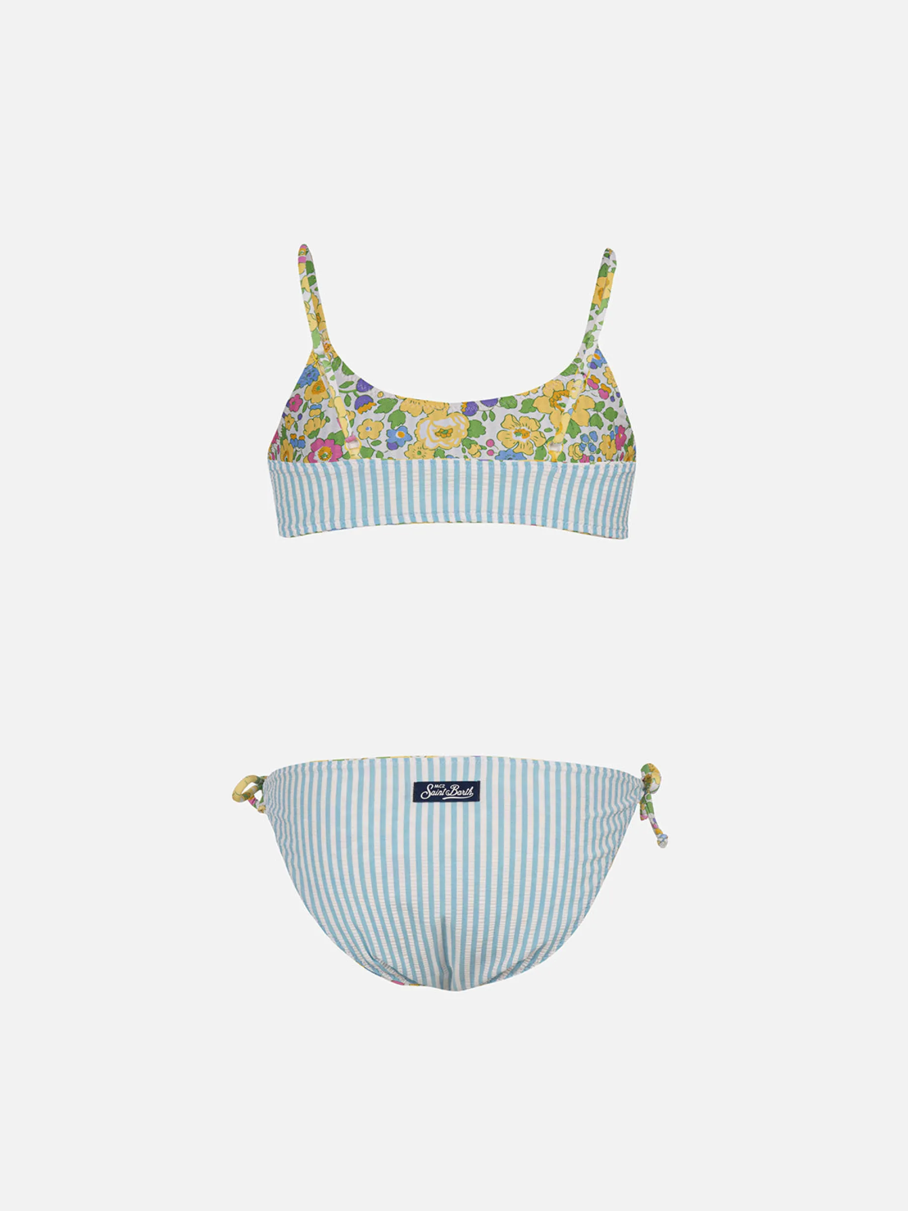 Doubleface-Bralette-Bikini Jaiden für Mädchen mit Betsy-Print | HERGESTELLT AUS LIBERTY-STOFF