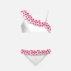 Einschultriger Bikini für Mädchen mit Rüschen
