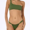 Einschultriger Bralette-Bikini für Damen in Militärgrün von Celestine Noelle
