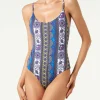 Einteiliger Badeanzug mit Gipsy-Print
