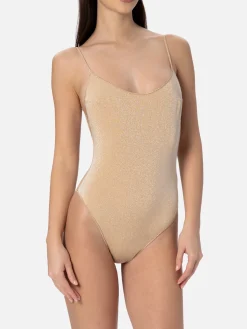 Einteiliger Damen-Badeanzug aus Lurex Cecille