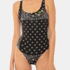 Einteiliger Damen-Badeanzug mit Bandana-Print
