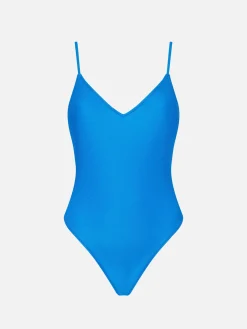 Einteiliger Damen-Badeanzug in Bluette-Optik