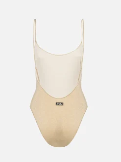 Einteiliger Damen-Badeanzug aus Lurex Cecille