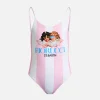 Einteiliger Mädchen-Badeanzug Cecille Jr mit platziertem Fiorucci-Engel-Print | FIORUCCI-SONDERAUSGABE