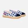 Espadrillas aus Canvas mit Gingham-Print und Stickerei