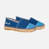 Espadrillas aus Denim-Canvas mit Stickerei